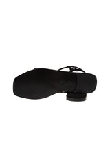 SUEDE SANDALS WITH RHINESTONE