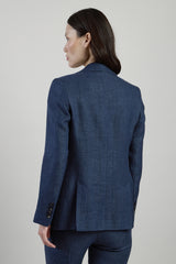 SINGLE-BREASTED LINEN, WOOL AND SILK JACKET