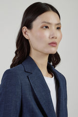 SINGLE-BREASTED LINEN, WOOL AND SILK JACKET