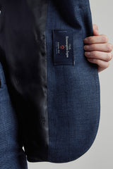 SINGLE-BREASTED LINEN, WOOL AND SILK JACKET