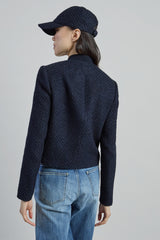 GIACCA MONOPETTO LINO COTONE SETA CON PARTI IN MAGLIA