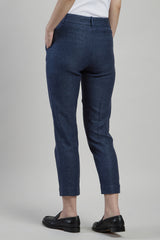 PANTALONE SLIM LINO LANA SETA