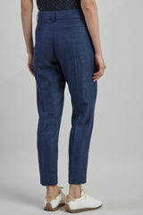 PANTALONE SLIM LINO LANA SETA