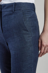 PANTALONE SLIM LINO LANA SETA