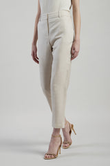PANTALONE SLIM LANA SETA LINO MICRO SPINA