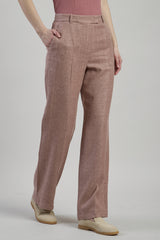 LINEN WOOL SILK TROUSERS
