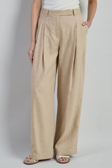 PANTALONE LINO LANA GESSATO