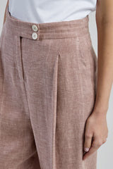 PANTALONE LINO LANA SETA