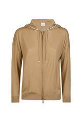 MAGLIA FULL ZIP LANA 14 MICRON CON CONTRASTO