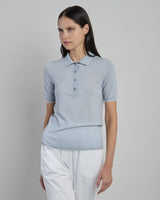 POLO IN MAGLIA LANA 14 MICRON CON CONTRASTO