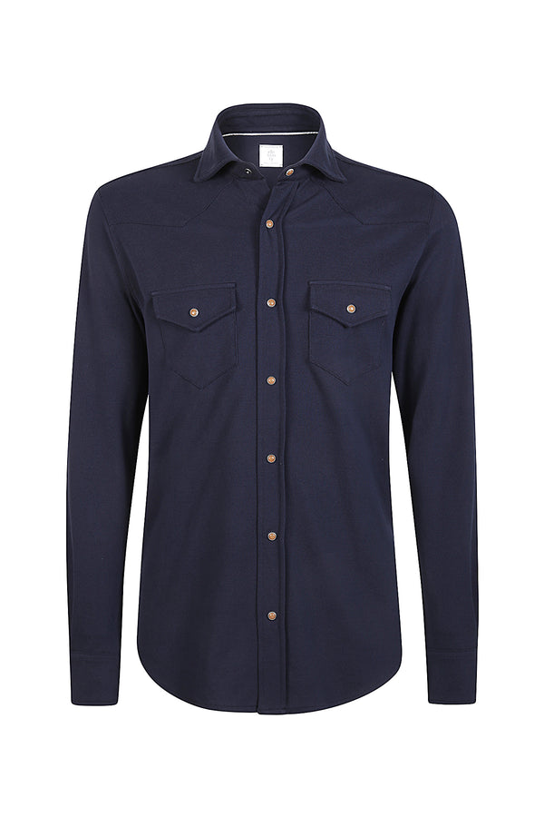 Piquet cotton jersey shirt