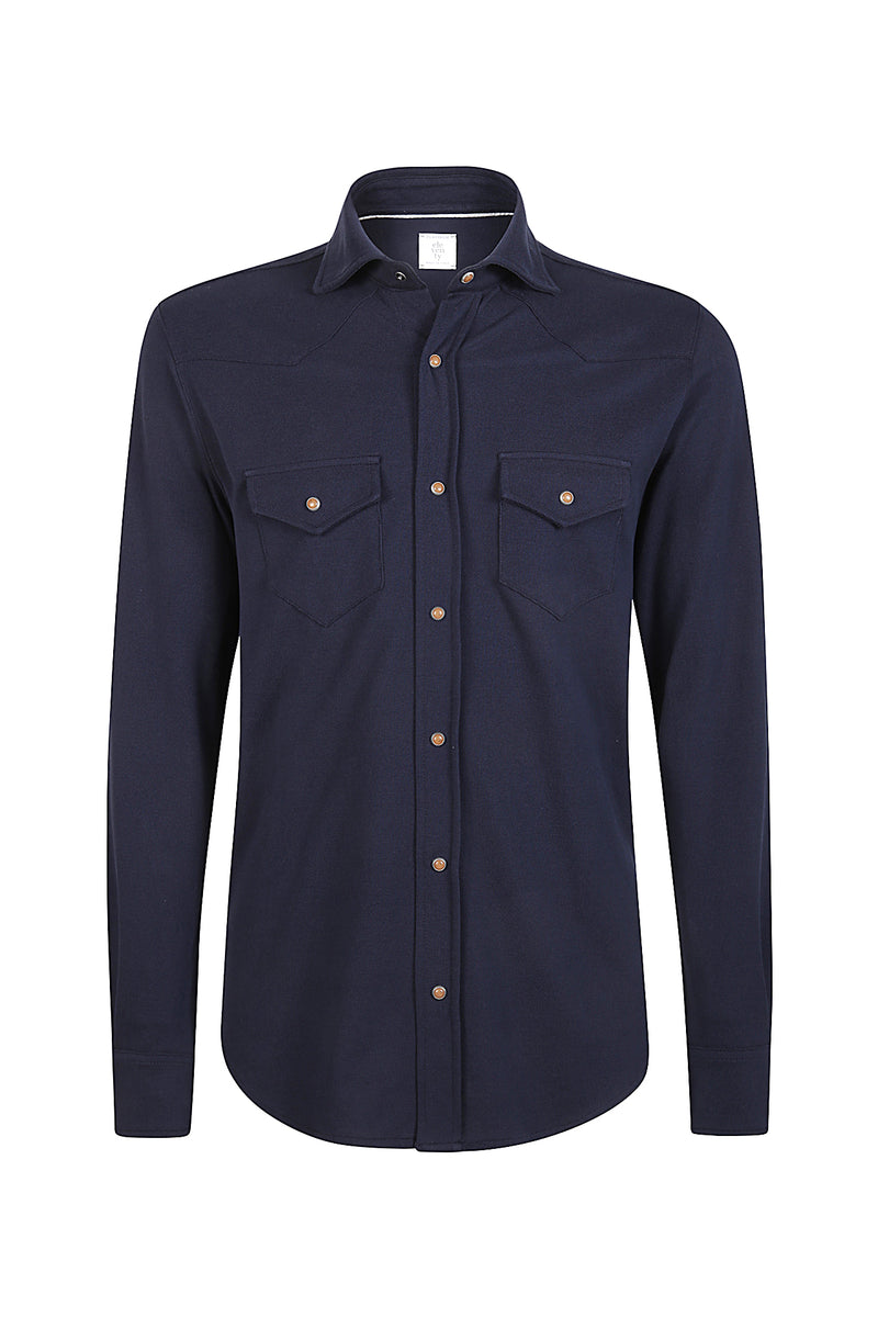 Piquet cotton jersey shirt
