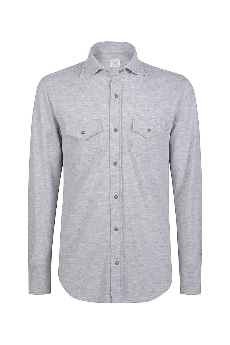 Piquet cotton jersey shirt