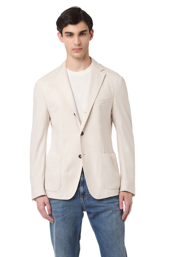 GIACCA MONOPETTO LANA INTERLOCK
