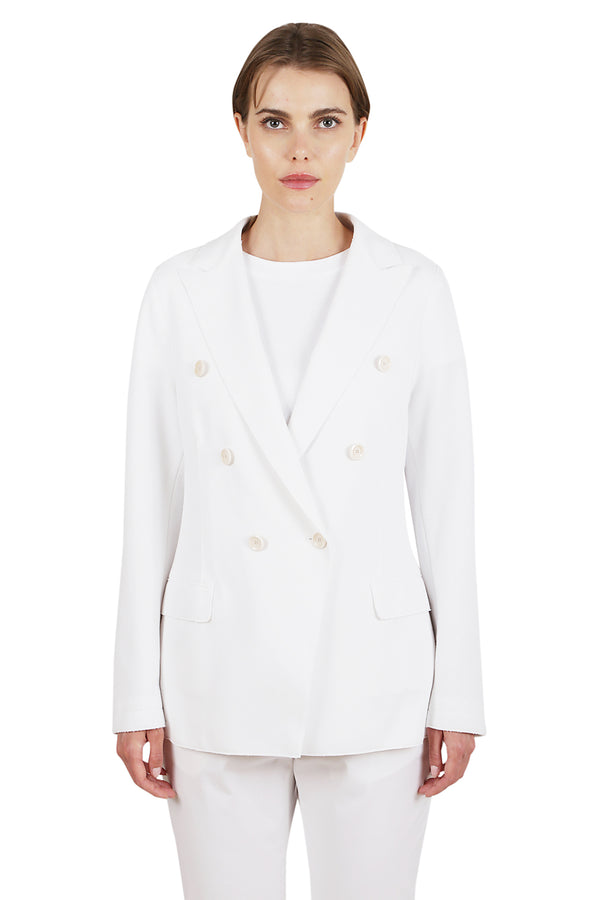 DOUBLE-BREASTED STRETCH COTTON JACKET