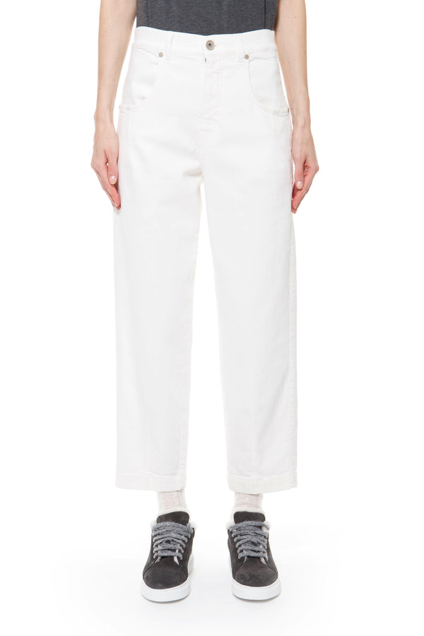 COTTON STRETCH DENIM PANTS