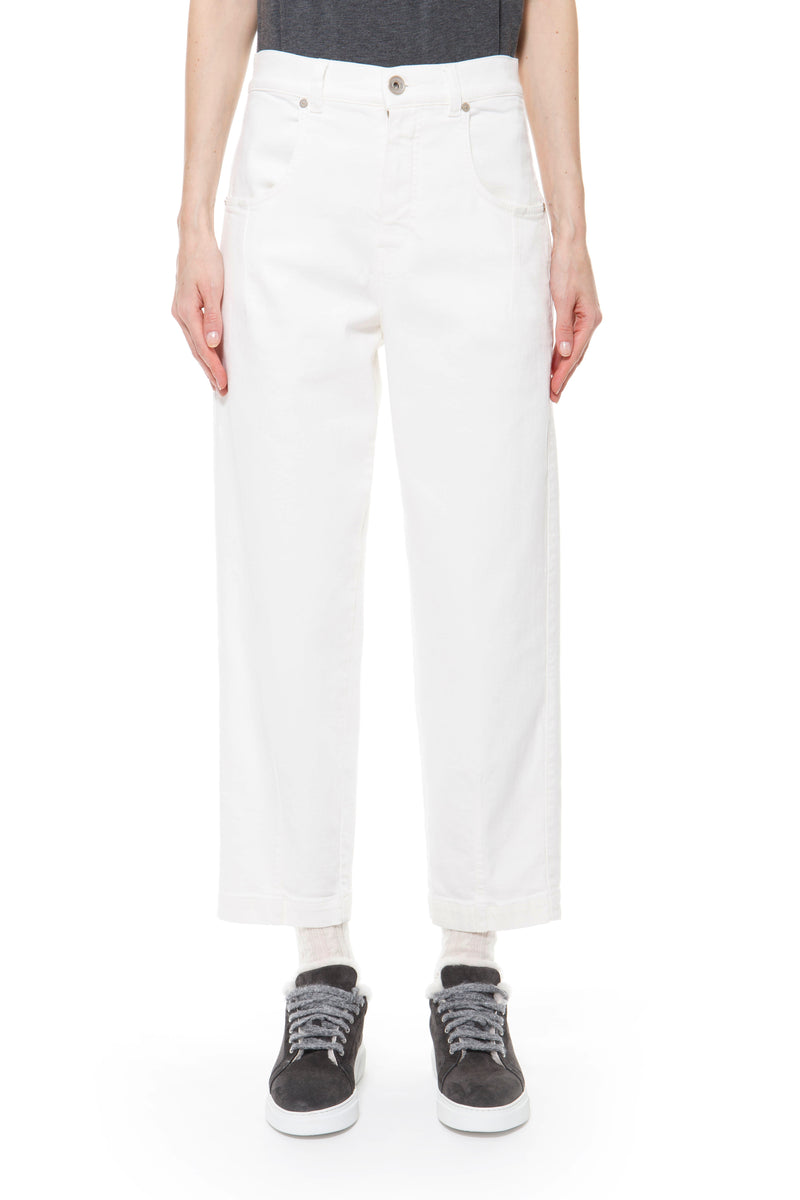 COTTON STRETCH DENIM PANTS