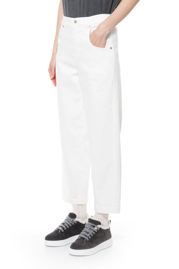COTTON STRETCH DENIM PANTS