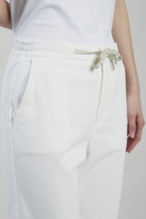 PLAIN COTTON ELASTANE TROUSERS