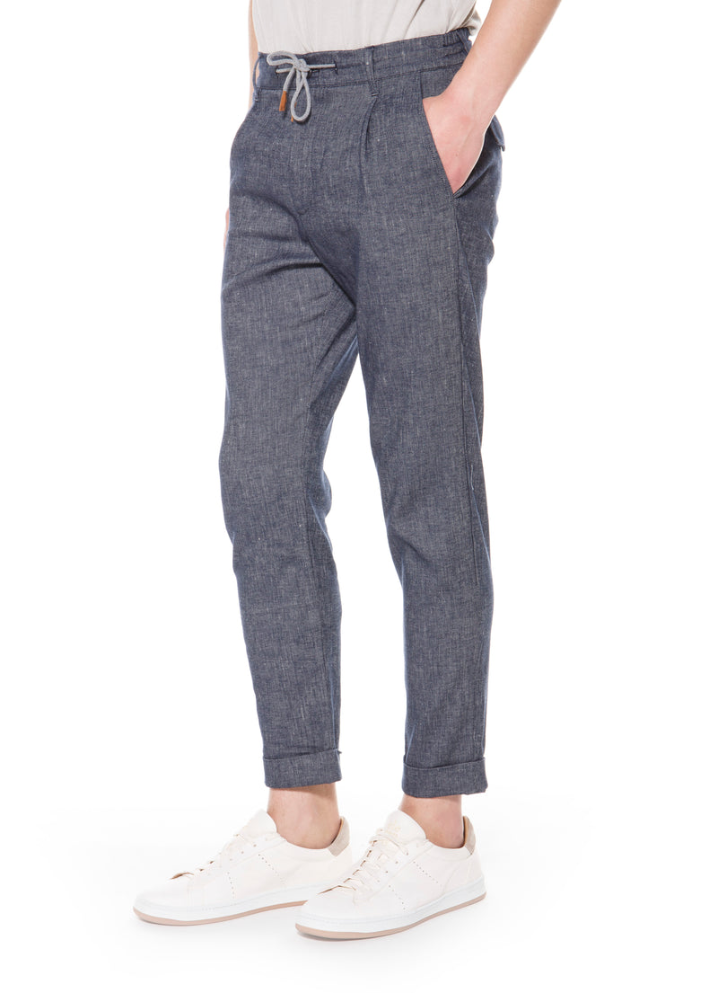 PANTALONE COTONE LINO STRETCH