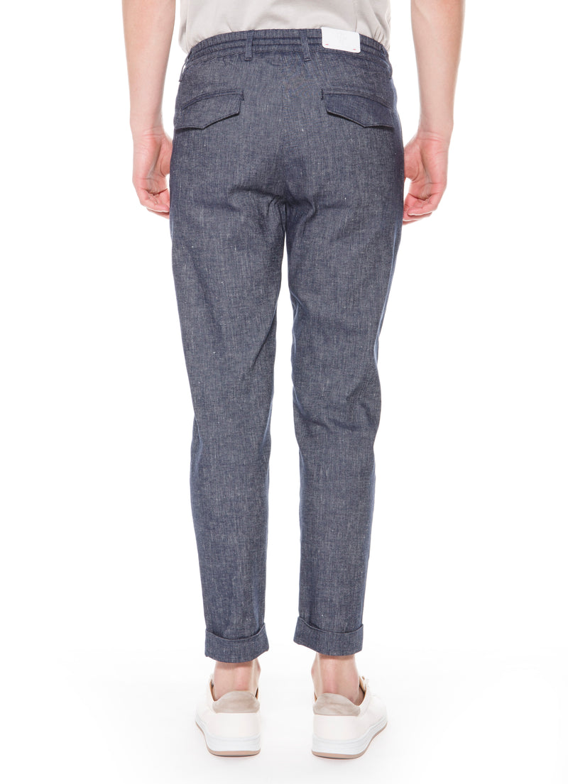 PANTALONE COTONE LINO STRETCH